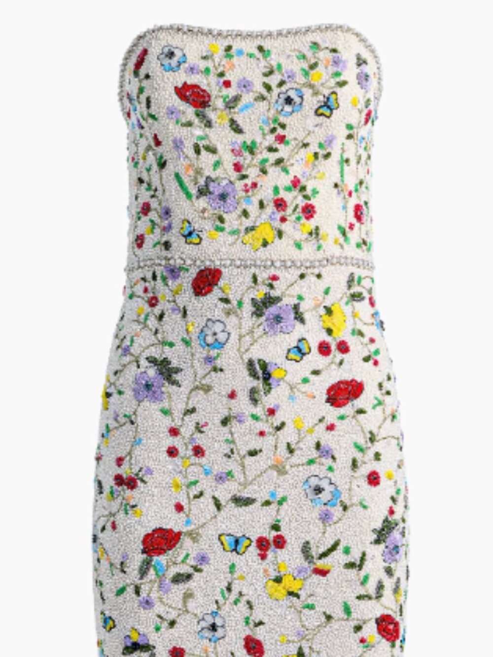 Georgie Embellished Strapless Beaded Gown & Collar by Alice & Olivia - Picture 5 of 8